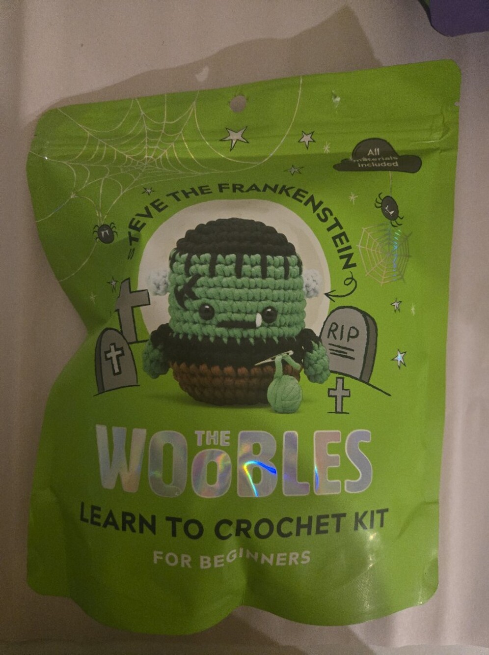 The Woobles "Steve the Frankenstein" Crochet Kit - Green